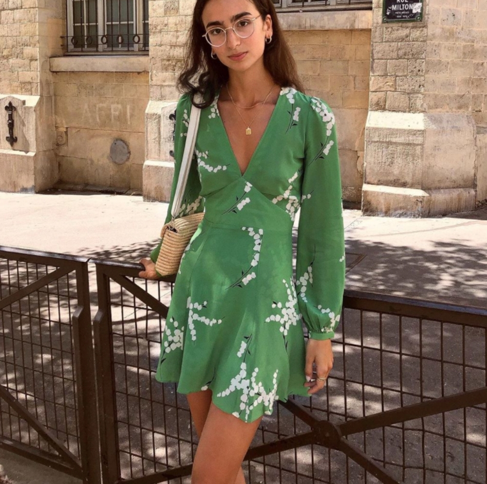 Realisation Par Green Floral Mini Dress